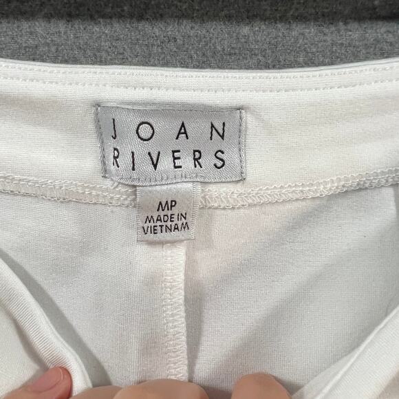 Joan Rivers Petite Signature Knit Capri Pants White Petite Medium - Picture 3 of 7